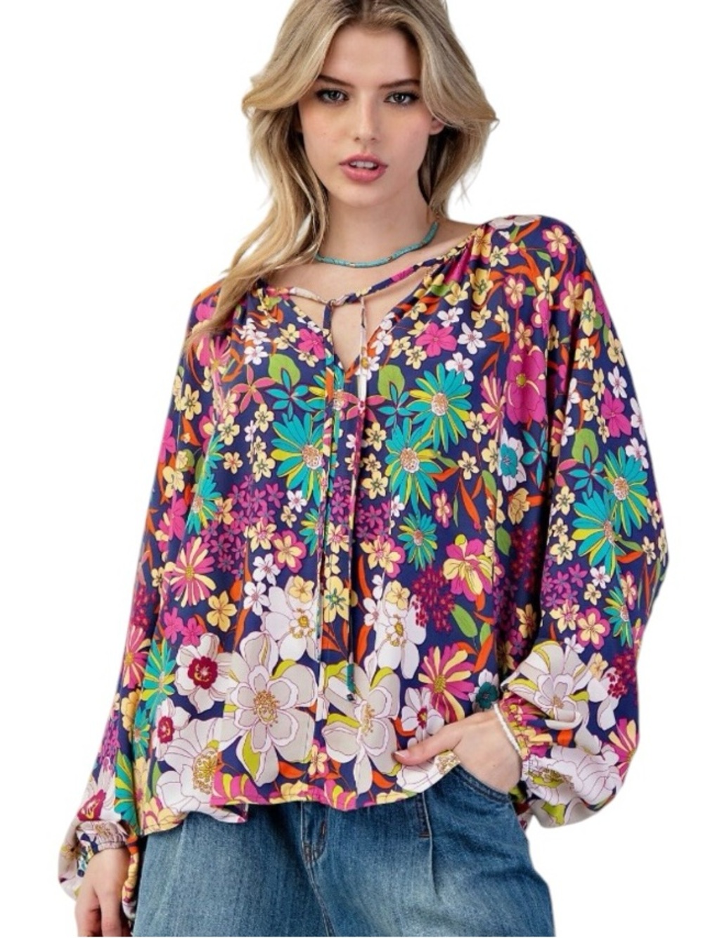 492:  EASEL NWT TOP BLUEBERRY (H23)